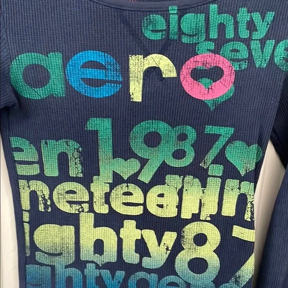 Aero Graphic Long Sleeve Shirt - Blue - Picture 3 of 7
